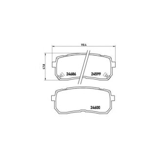Колодки тормозные задние к-кт brembo P 30 035 фото