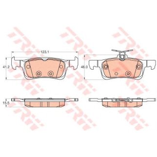 Колодки тормозные задние дисковые к-кт TRW GDB2037 фото