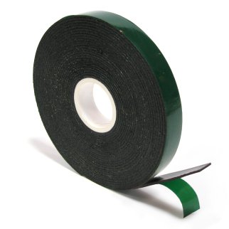 Скотч двусторонний 12 мм х 5 м зелёный фото 1