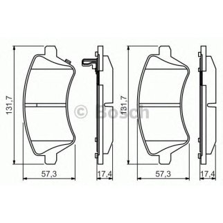 Колодки тормозные передние к-кт BOSCH 0 986 495 243 фото