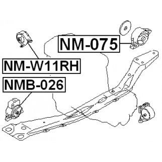 Опора двигателя задняя FEBEST NM-075 фото 2
