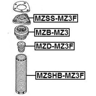 Подшипник опоры переднего амортизатора FEBEST MZB-MZ3 фото 2