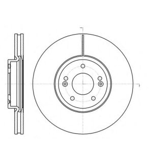 61102.10_диск тормозной передний! Hyundai Santa Fe 2.7i V6/2.2CRDi 2WD/4WD 06> фото