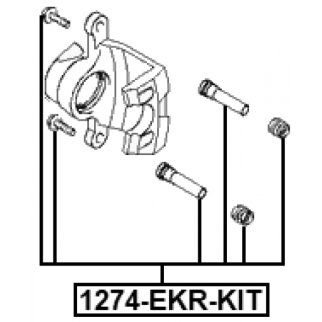 Втулка направляющая суппорта тормозного заднего комплект фото 2