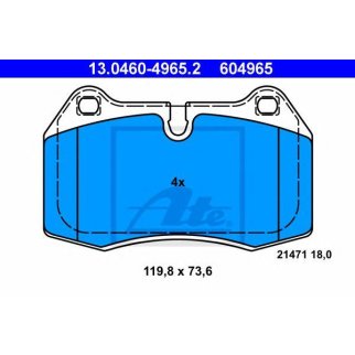 Колодки тормозные передние к-кт ATE 13.0460-4965.2 фото
