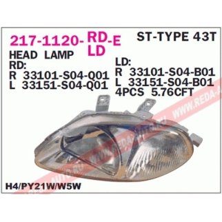 Фара передн лев HONDA: CIVIC 96- фото