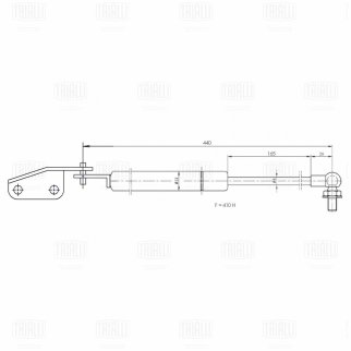 Упор газовый (амортизатор) для а/м Suzuki Swift (05-) прав. (крышки багажника) (GS 2402) фото 3