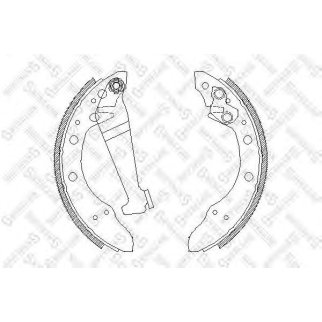 Колодки барабанные Audi 100 1.9-2.0D &lt;82/80 1.6-1.9D &lt;89 STELLOX 057100_SX фото