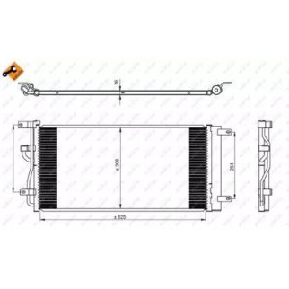 Радиатор кондиционера (конденсер) NRF 350225 фото