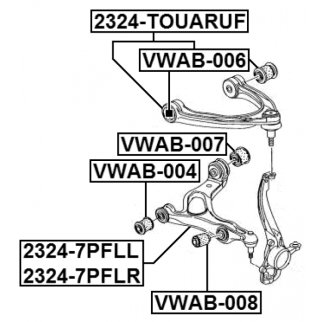 Сайлентблок передний подвески FEBEST VWAB-007 фото 2