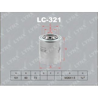 Фильтр масляный LYNXauto LC-321 фото
