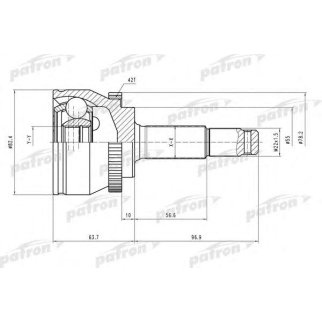 ШРУС наружн к-кт 25x55x23 ABS:42T NISSAN: Almera II 07/00- фото