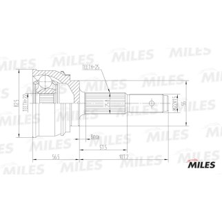ШРУС NISSAN ALMERA N15/SUNNY N14 1.4-2.0D 90-00 нар. фото 3