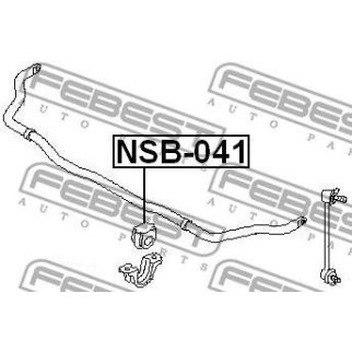 Втулка (сайлентблок) переднего стабилизатора FEBEST NSB-041 фото