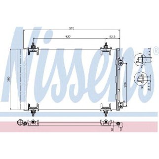 Радиатор кондиционера (конденсер) Nissens 94826 фото