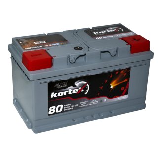Аккумуляторная батарея KORTEX BLACK Dynamic 6СТ 80 обр. низ. 315х175х175 Турция фото