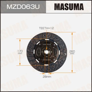 Диск сцепления MAZDA TITAN MASUMA MZD063U фото
