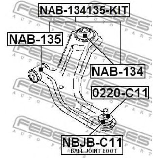 NAB-134135-KIT_сайлентблок переднего рычага к-кт! Nissan Cube Z12 09&gt; фото