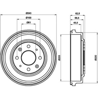 Барабан тормозной MINTEX MBD042 фото