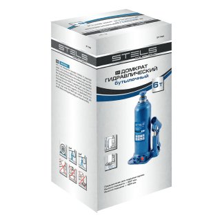 Домкрат бутылочный 6т гидравлический подъем 207-404мм STELS фото 10