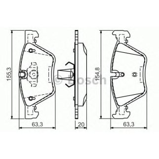Колодки тормозные передние к-кт BOSCH 0 986 494 118 фото
