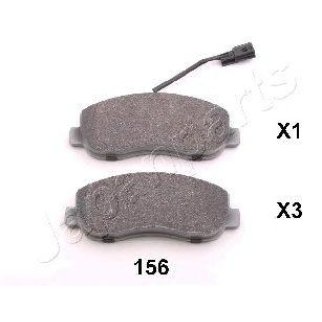 Колодки тормозные передние к-кт Japanparts PA-156AF фото