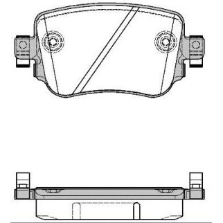 Колодки Skoda Octavia 1.8TSI 12> задние к-кт Remsa фото