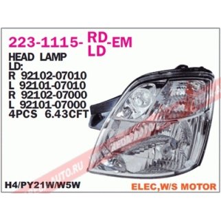 Фара правая DEPO 223-1115R-LD-EM фото