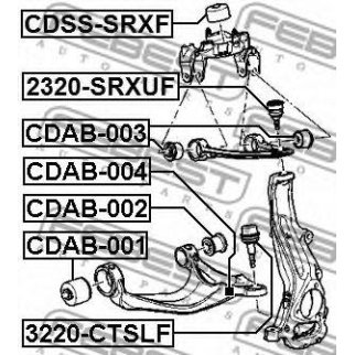 Сайлентблок рычага FEBEST CDAB-003 фото