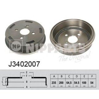 Барабан тормозной NIPPARTS J3402007 фото
