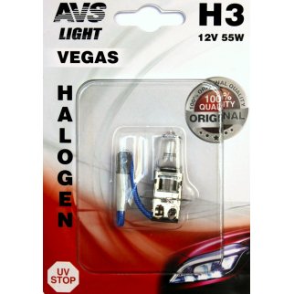 Галогенная лампа AVS Vegas в блистере H3.12V.55W.1шт., шт фото