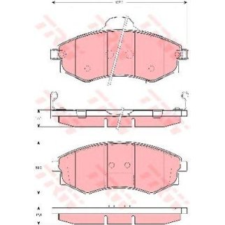 Колодки передние HYUNDAI Elantra 00-06/Matrix 04-> TRW GDB3256 фото
