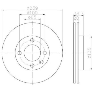 Диск тормозной передний вентилируемый TEXTAR 92012103 фото