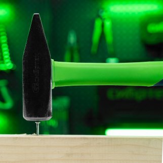 СИБРТЕХ 10329 Молоток слесарный, 1000 г, фиберглассовая обрезиненная рукоятка фото 6