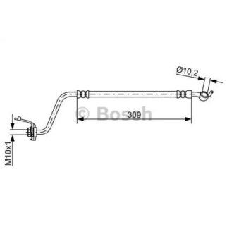 Шланг тормозной задний правый (BH1774) фото