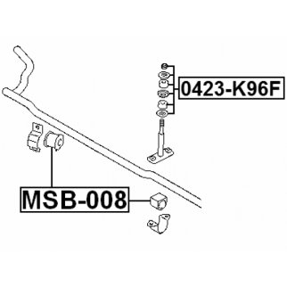Втулка (сайлентблок) переднего стабилизатора FEBEST MSB-008 фото 2