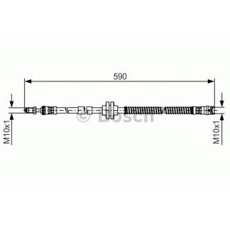 Шланг тормозной передний BOSCH 1 987 481 516 фото