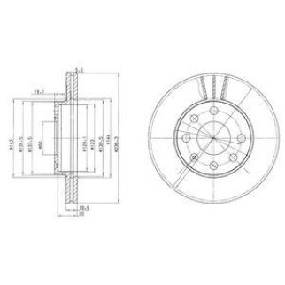 Диск тормозной передний вентилируемый DELPHI BG2278 фото