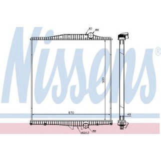Радиатор основной Nissens 654620 фото