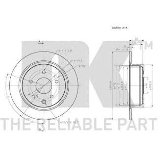 Диск тормозной задний NK 202273 фото