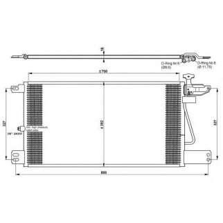 Радиатор кондиционера (конденсер) NRF 35790 фото