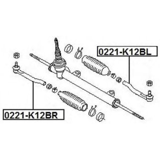 Наконечник рулевой ASVA 0221-K12BL фото