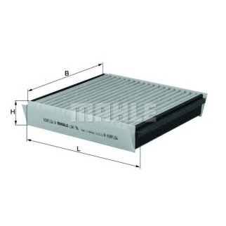 Фильтр салона угольный SMART: CABRIO 00-04, CITY-COUPE 98-04, CROSSBLADE 02-, FORTWO cabrio 04-, FORTWO купе 04- фото 2