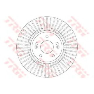 Диск тормозной передний вентилируемый TRW DF7973 фото