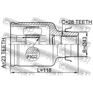 ШРУС внутренний FEBEST 0511-M320ATRH фото