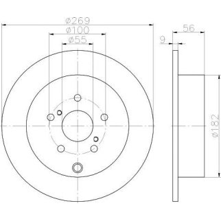 Диск тормозной задний MINTEX MDC1629 фото