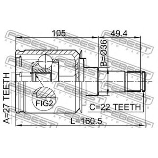 Шрус внутренний 27x36x22 фото