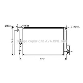 Радиатор основной AVA TOA2397 фото