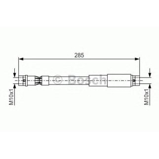 Шланг тормозной передний BOSCH 1 987 476 406 фото
