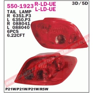 Фонарь задний лев PEUGEOT: 307 01-02 фото